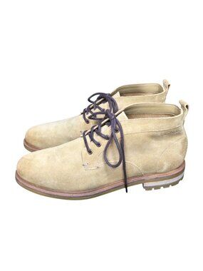 Clarks Mens Foxwell Mid Boot Lace Up Shoes Size 11.5 M Suede Tan Leather
